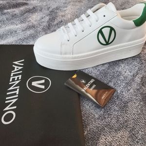 Valentino White Leather Platform Sneaker - SIZE 8 - NWT